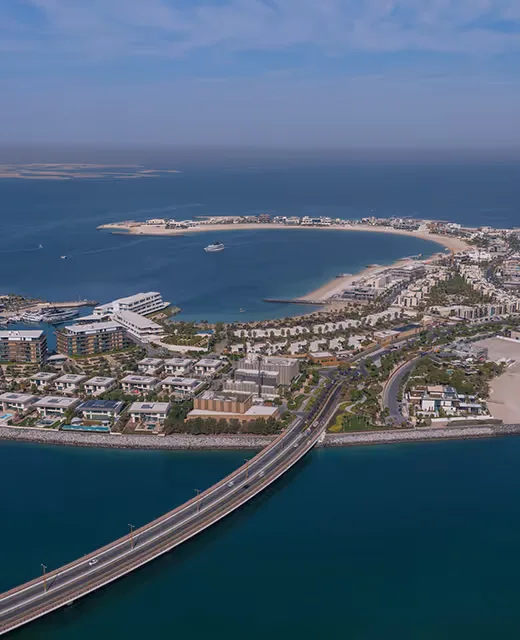 Jumeira Bay Island: community buildings and surroundings